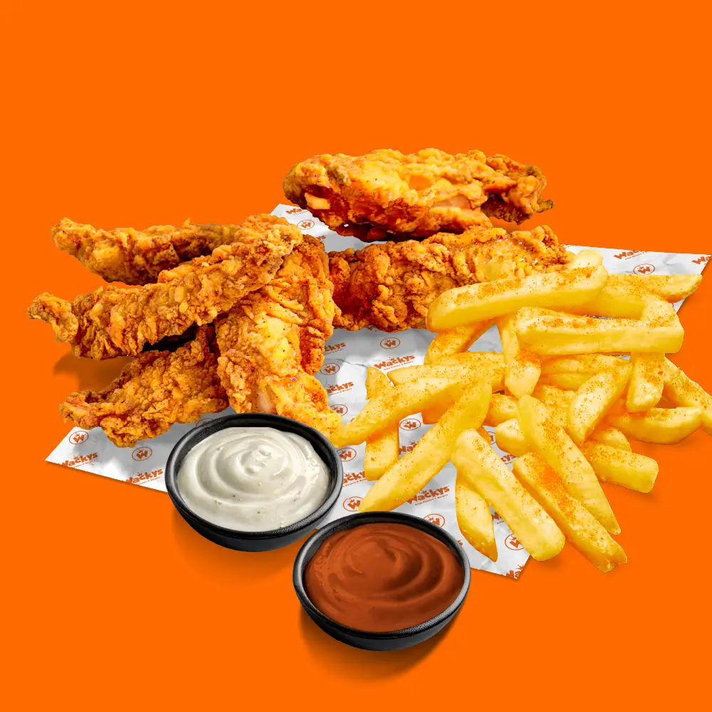 6 Wacky Tenders + Chips & 2 Dips